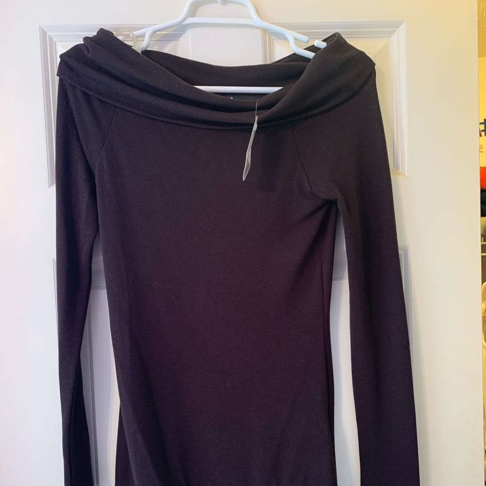 brown knit top